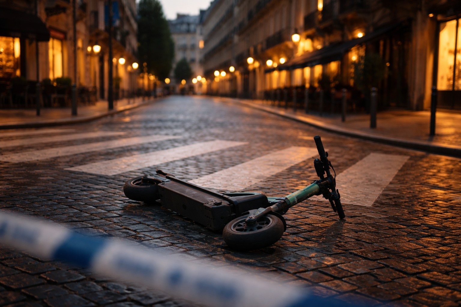 Trottinette électrique renversée sur la chaussée à Montpellier après un accident mortel