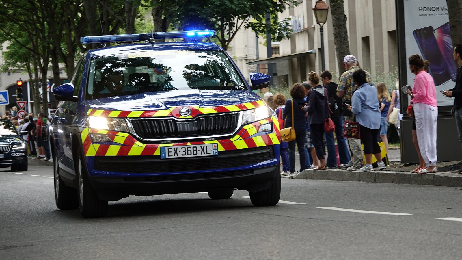 Véhicule de gendarmerie en opération
