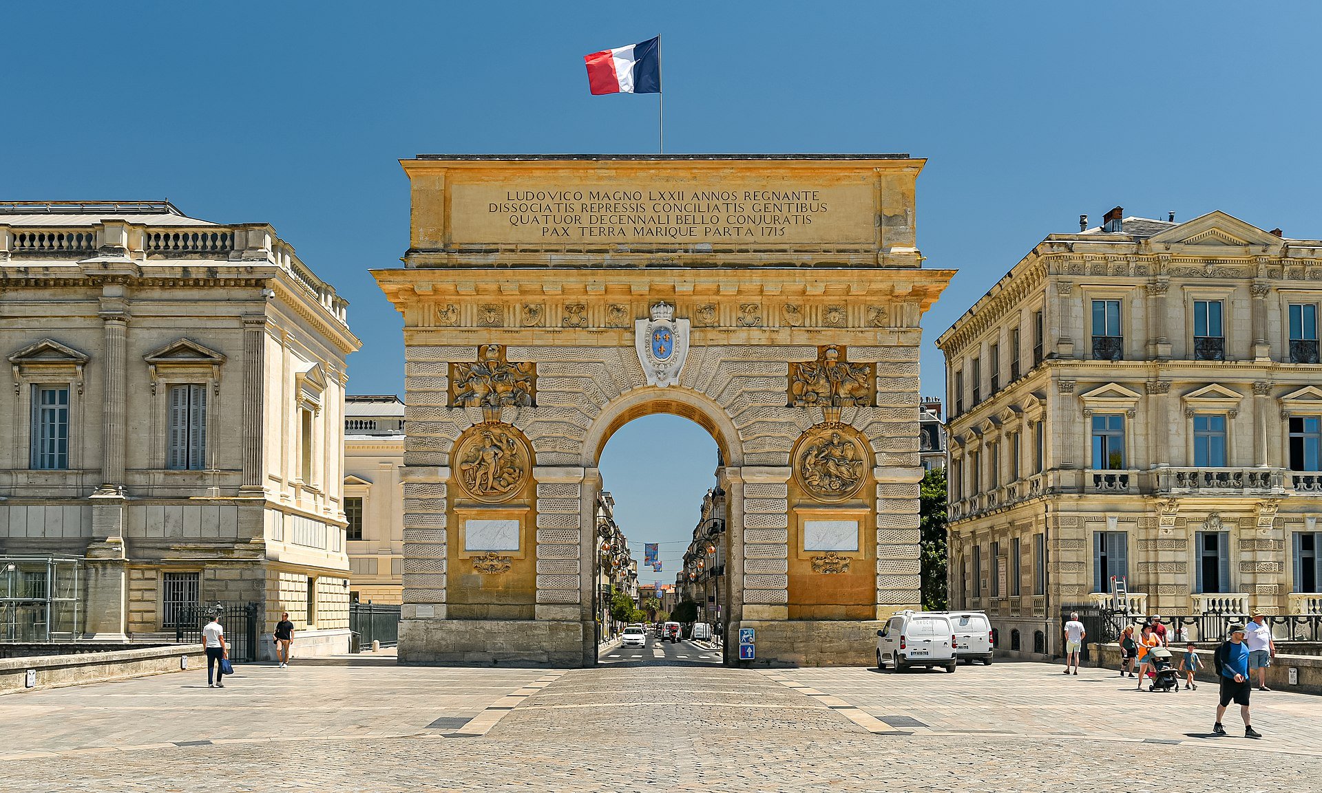 Arc de Triomphe et Promenade du Peyrou à Montpellier, point de départ du Run Festival 2026