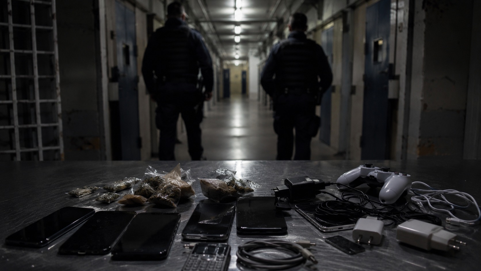 Objets interdits saisis lors d'une fouille à la prison de Villeneuve-lès-Maguelone