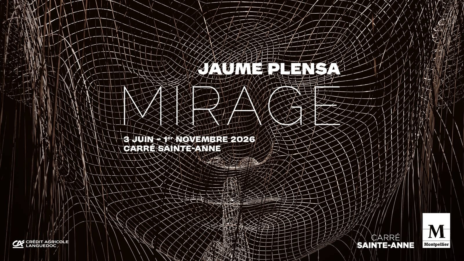 Affiche de l'exposition Mirage de Jaume Plensa au Carré Sainte-Anne à Montpellier