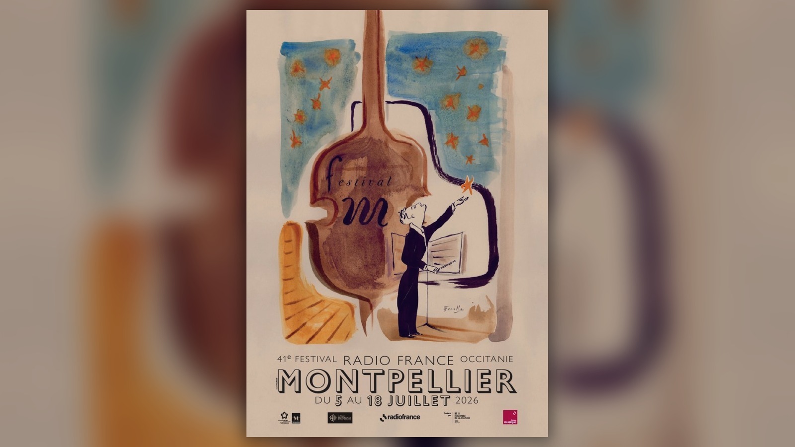 Affiche officielle du 41e Festival Radio France Occitanie Montpellier 2026