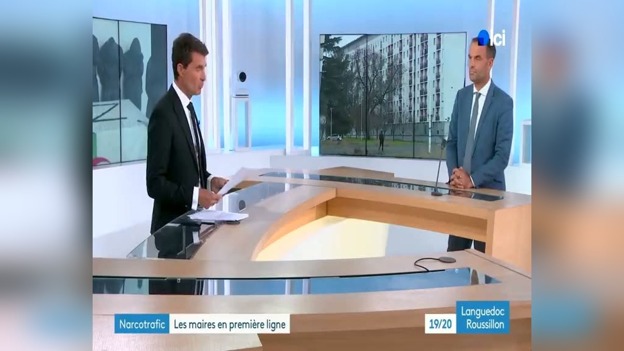 Michaël Delafosse sur le plateau du 19/20 de France 3 Occitanie consacré au narcotrafic