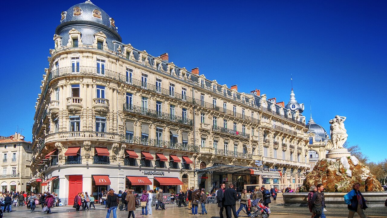 La place de la Comédie à Montpellier