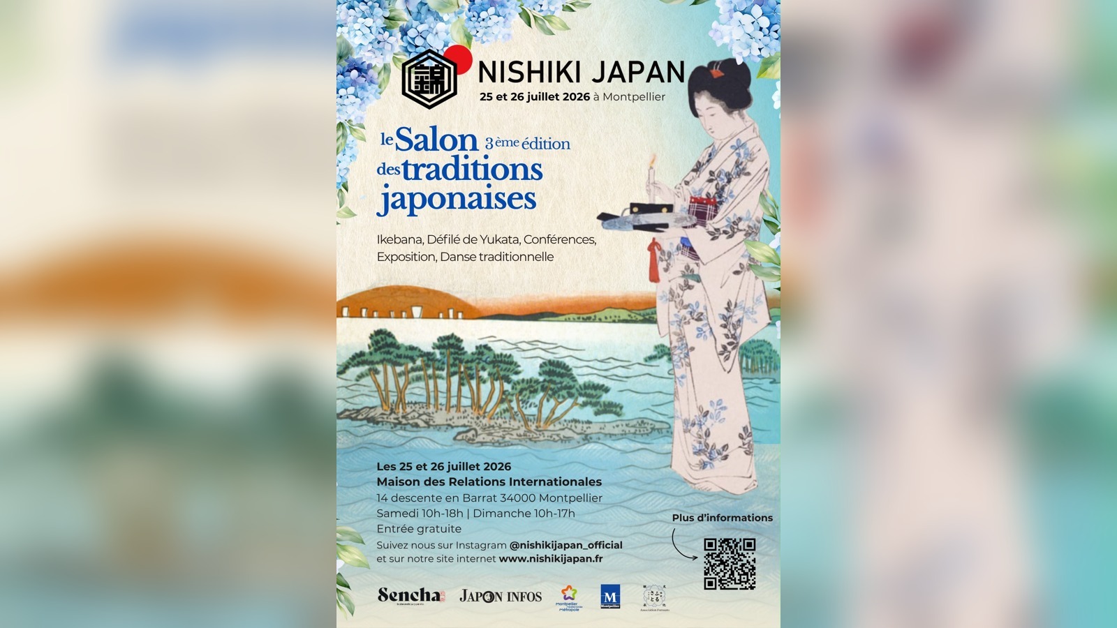 Affiche officielle de la troisième édition du salon Nishiki Japan à Montpellier
