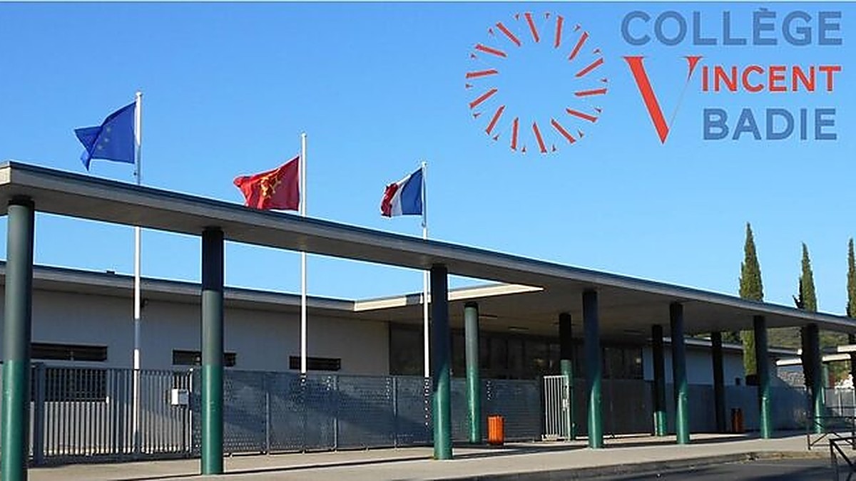 Façade du collège Vincent Badie à Montarnaud, dans l'Hérault