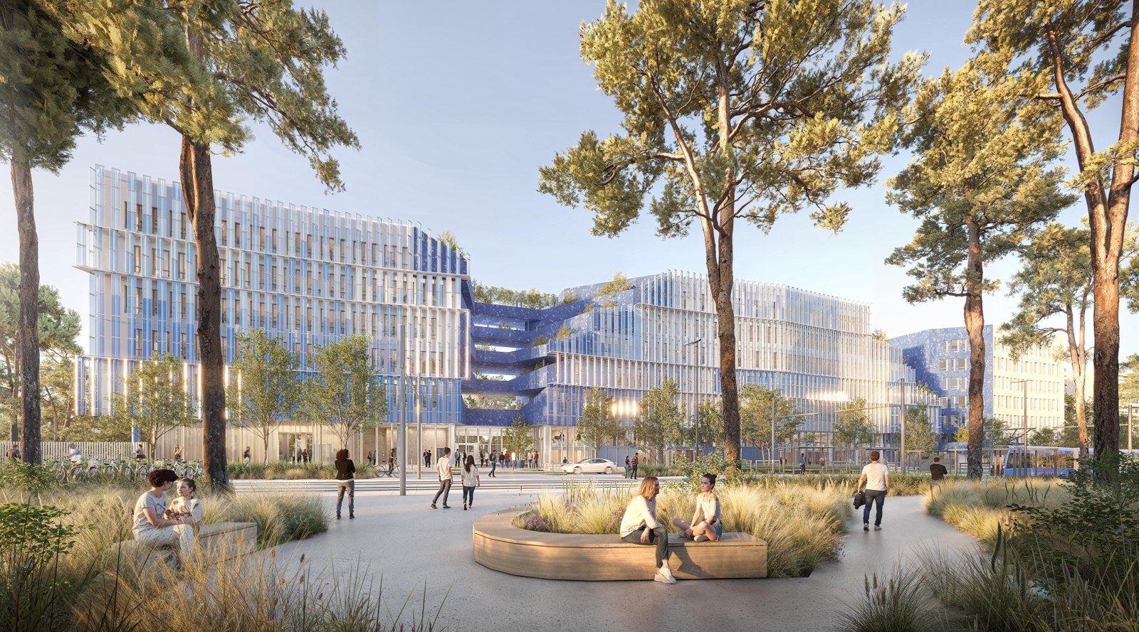 Perspective du futur siège d'Altémed dans le quartier Mosson à Montpellier