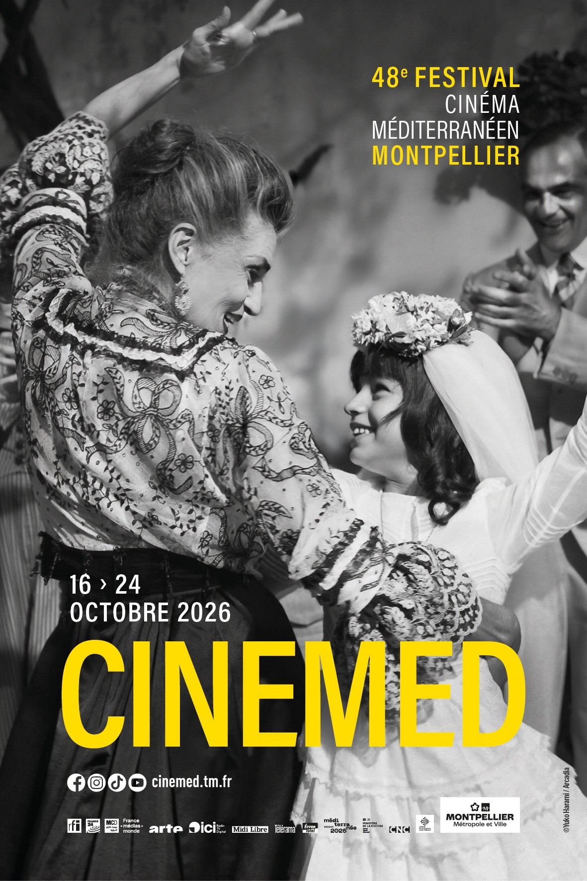 Affiche du 48e Cinemed, festival du cinéma méditerranéen de Montpellier, du 16 au 24 octobre 2026
