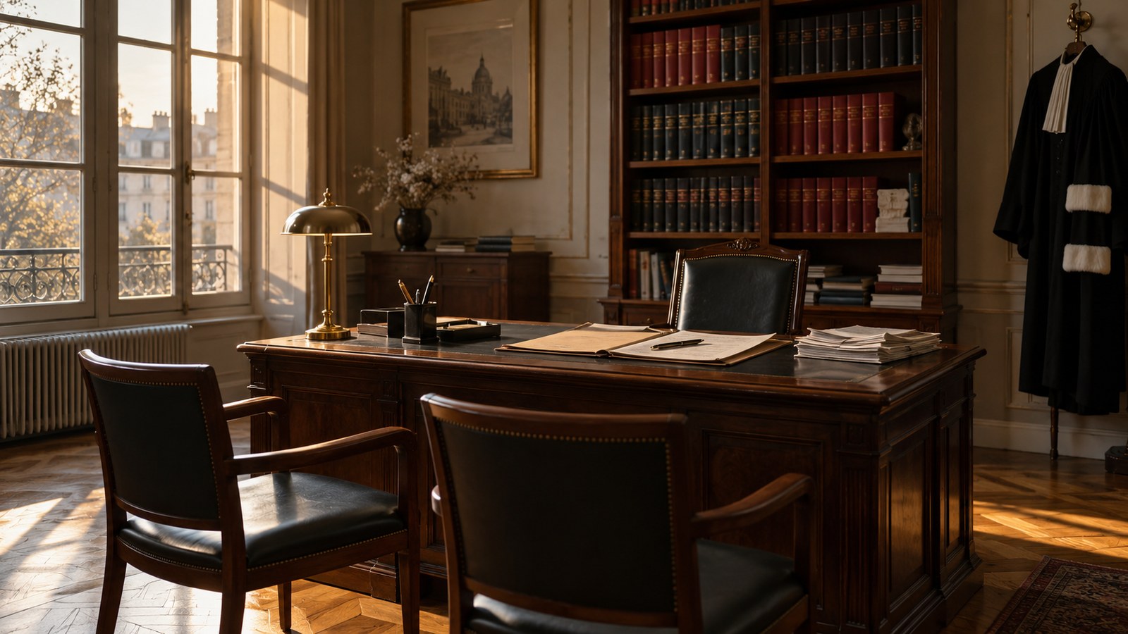 Cabinet d'un juge des enfants dans un tribunal judiciaire français